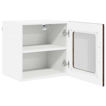 Mobile in vetro da parete PORTO 2 pcs Rovere Marrone