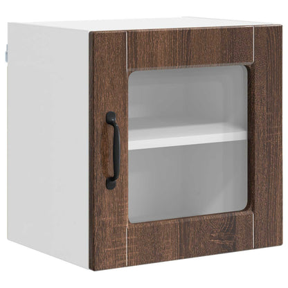 Mobile in vetro da parete PORTO 2 pcs Rovere Marrone
