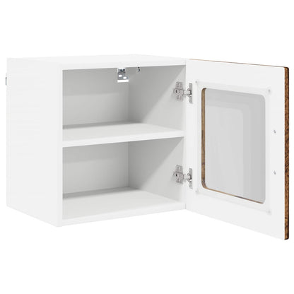 Mobile in vetro da parete PORTO 2 pcs Legno vecchio