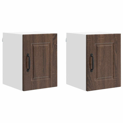 Armadietto a muro PORTO 2 pcs Rovere Marrone 30 x 31 x 40 cm