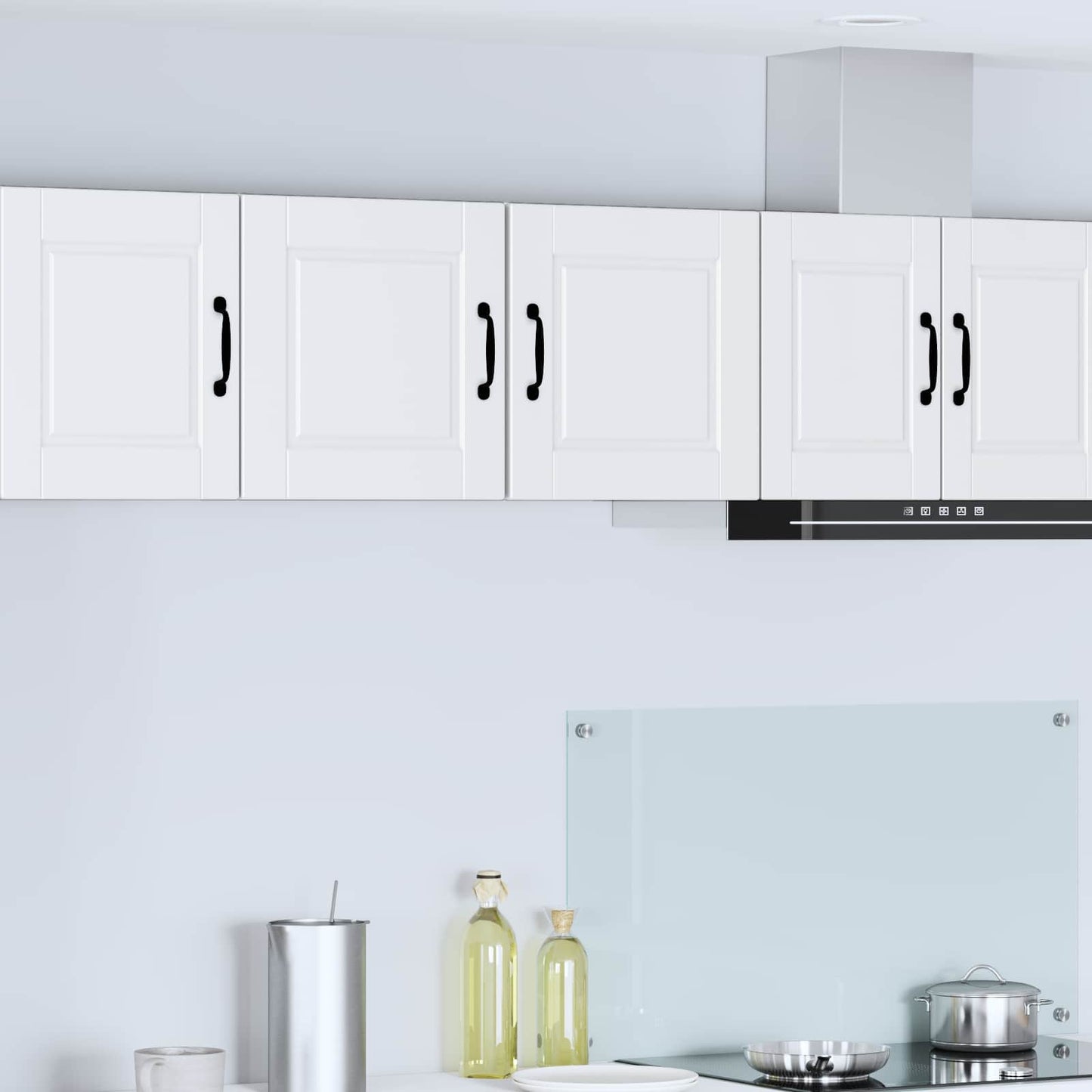 Armadietto a muro PORTO 2 pcs Bianco Legno ingegnerizzato