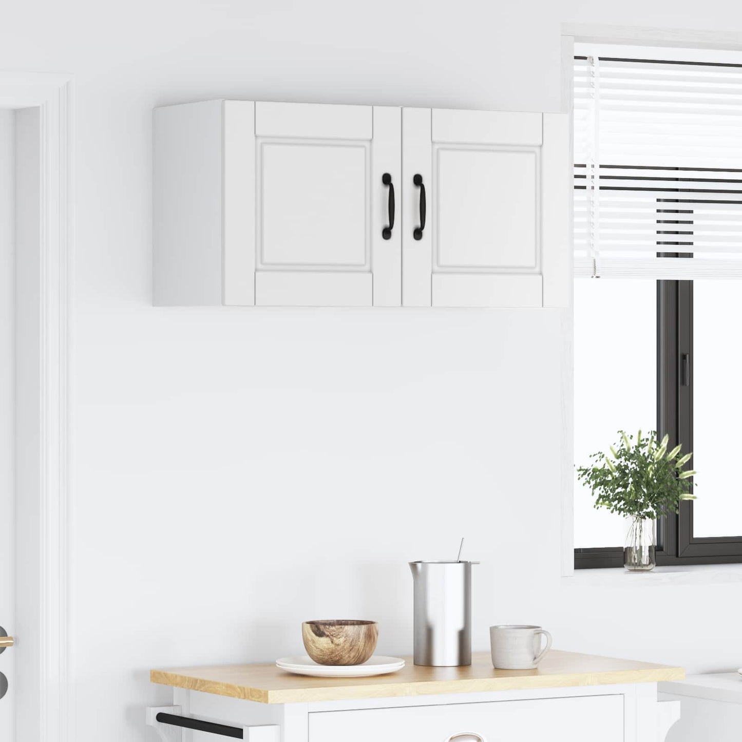 Armadietto a muro PORTO 2 pcs Bianco 40 x 31 x 40 cm | homemem39