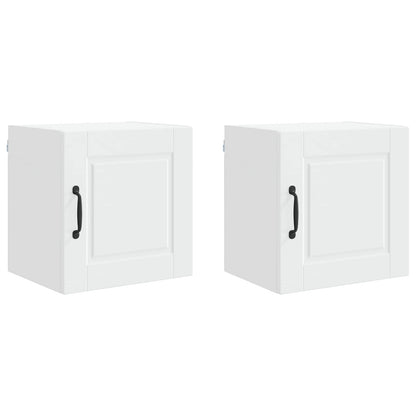 Armadietto a muro PORTO 2 pcs Bianco Legno ingegnerizzato