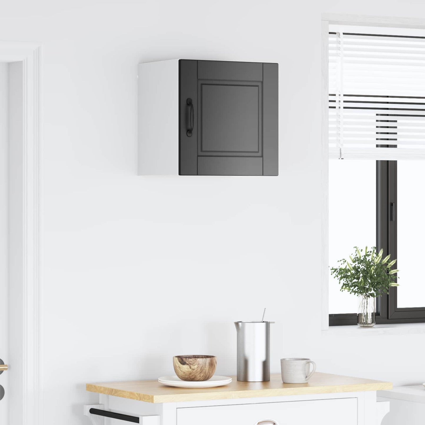 Armadietto a muro PORTO Nero 40 x 31 x 40 cm Legno multistrato | homemem39