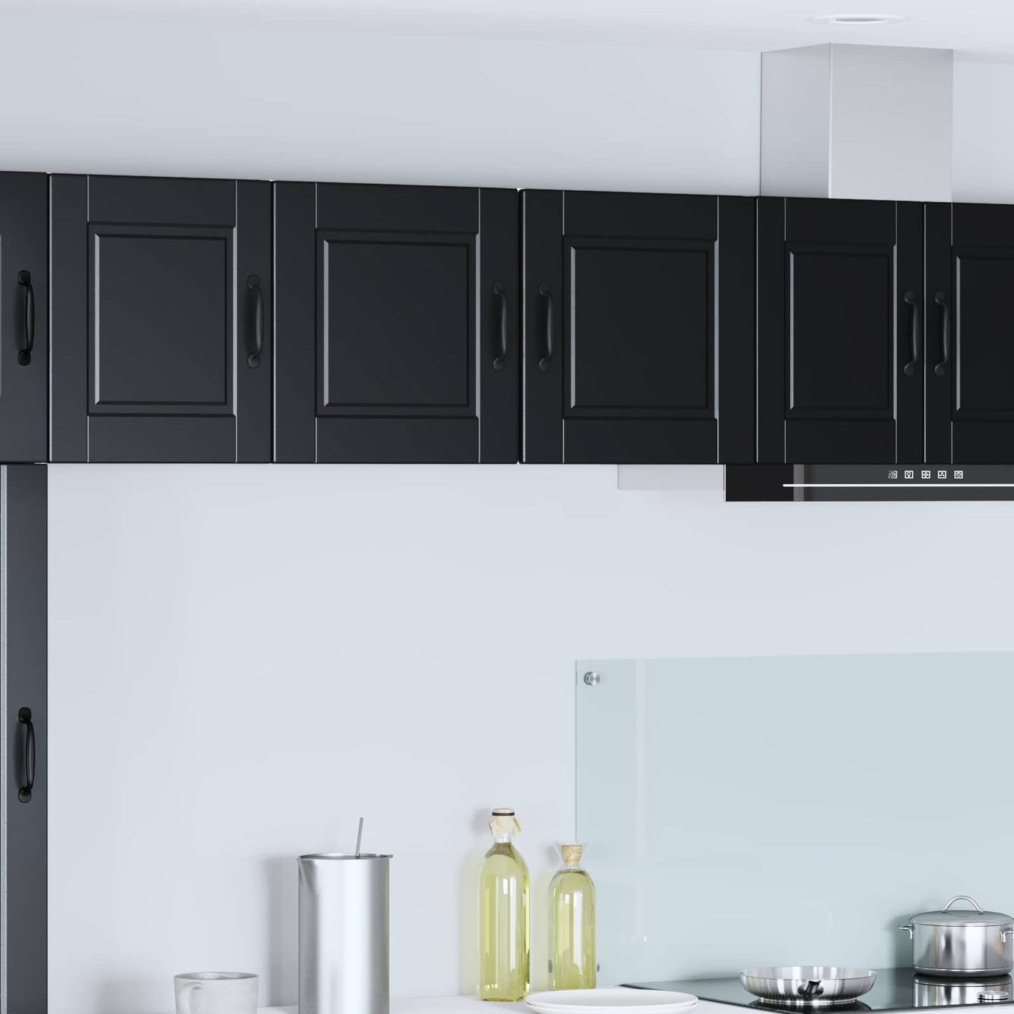 Armadietto a muro PORTO 2 pcs Nero 40 x 31 x 40 cm | homemem39