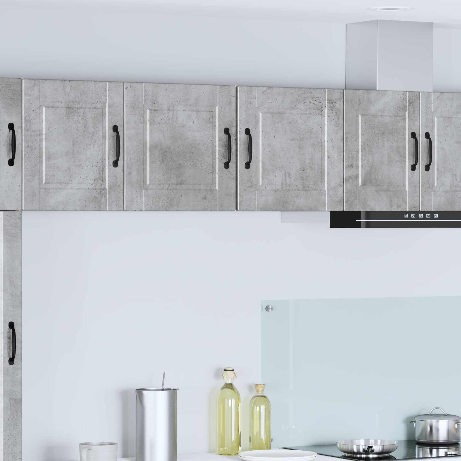 Armadietto a muro PORTO 2 pcs Grigio cemento 40 x 31 x 40 cm | homemem39