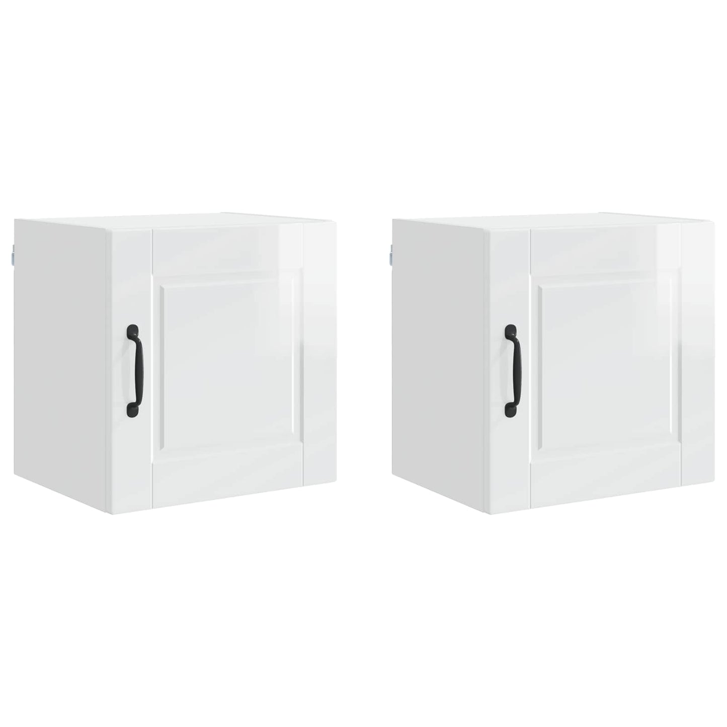 Armadietto a muro PORTO 2 pcs Bianco Lucido 40 x 31 x 40 cm | homemem39