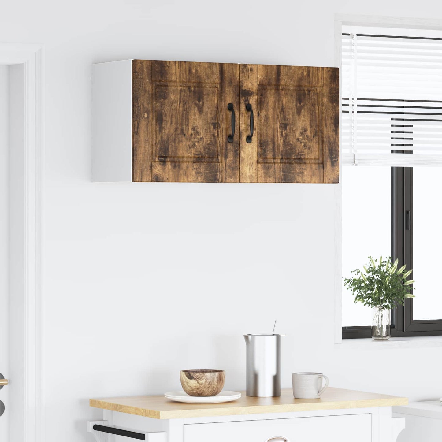 Armadietto a muro PORTO 2 pcs Rovere fumé 40 x 31 x 40 cm | homemem39