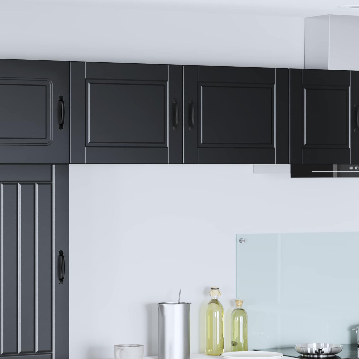 Armadietto a muro PORTO 2 pcs Nero 50 x 31 x 40 cm