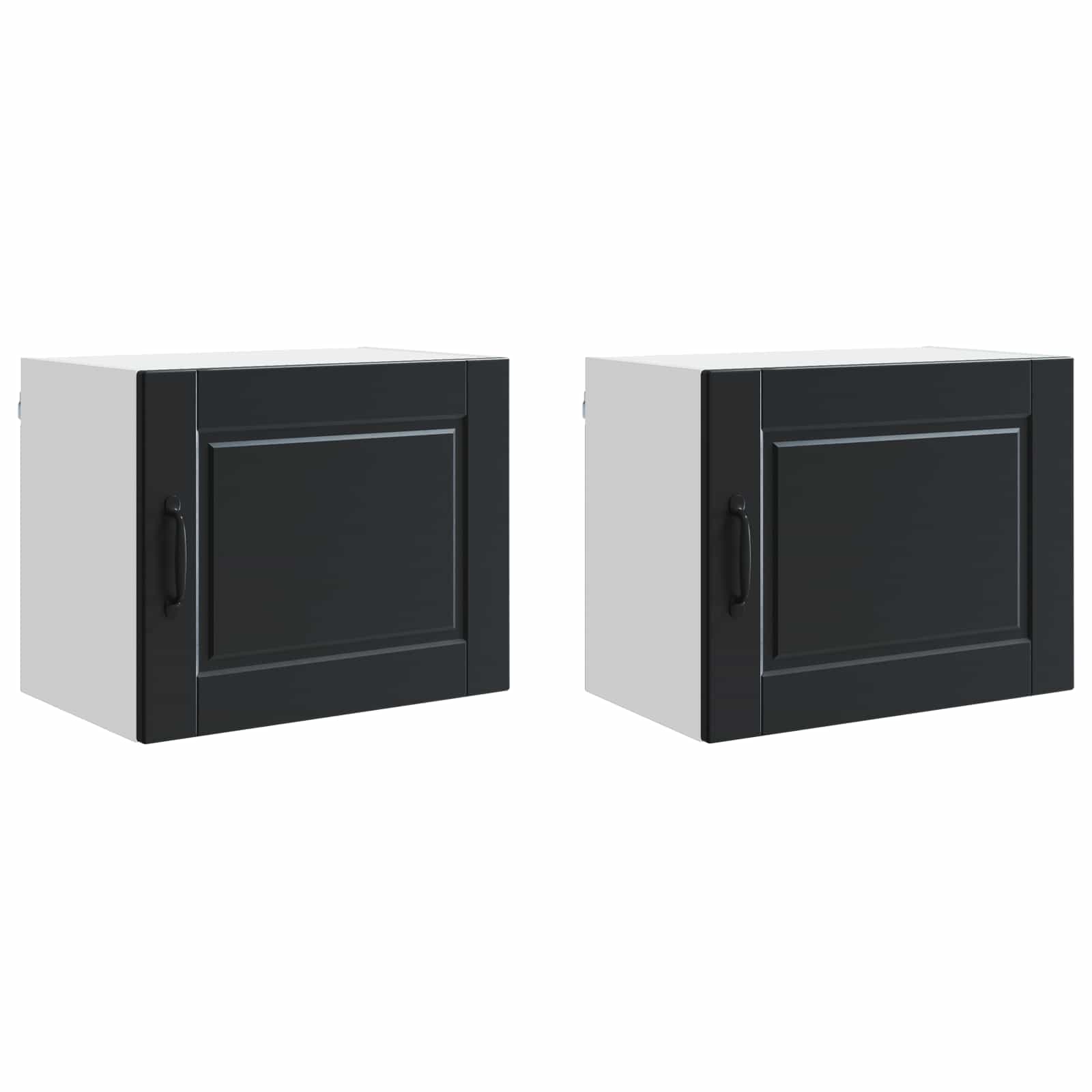 Armadietto a muro PORTO 2 pcs Nero 50 x 31 x 40 cm | homemem39