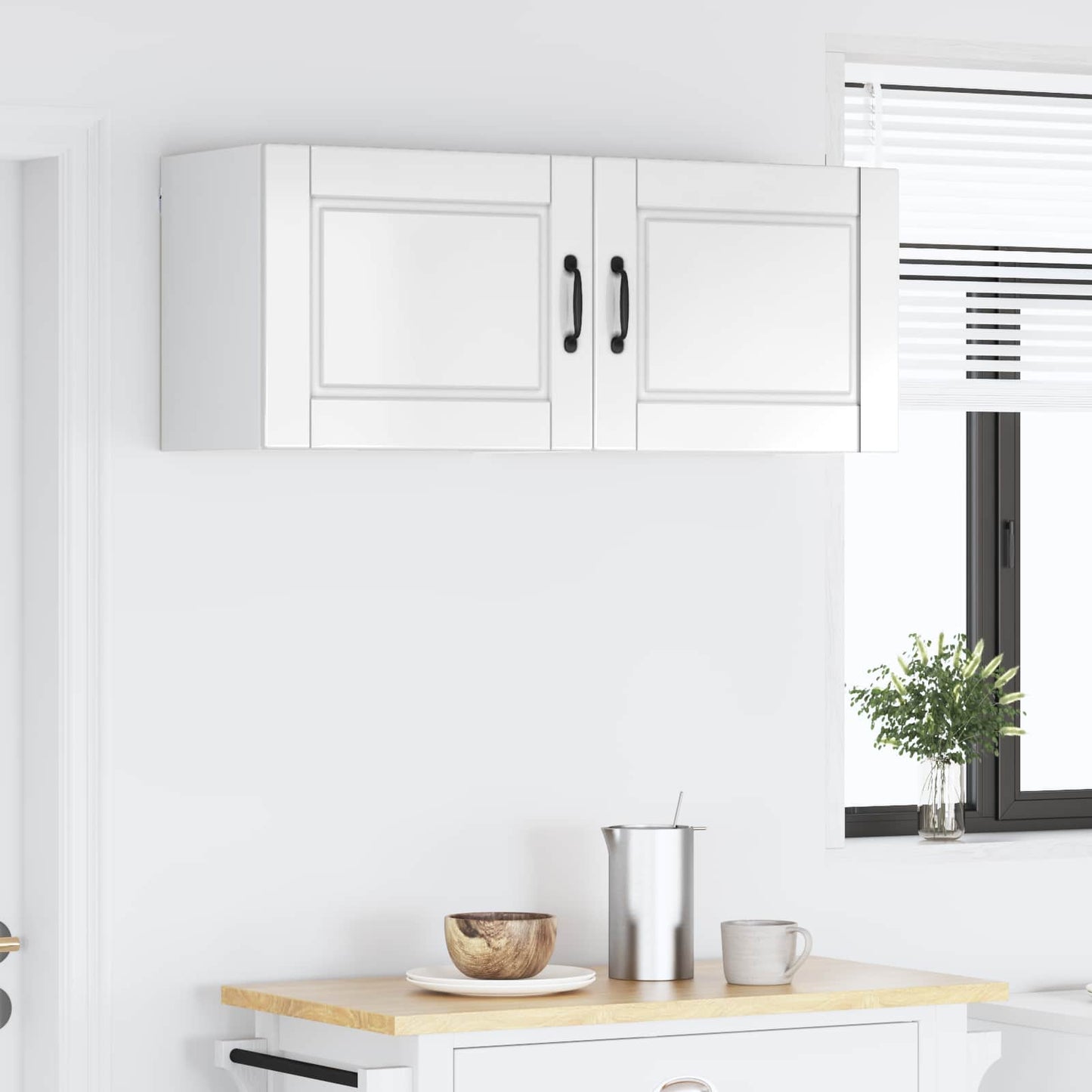 Armadietto a muro PORTO 2 pcs Bianco Lucido 50 x 31 x 40 cm | homemem39