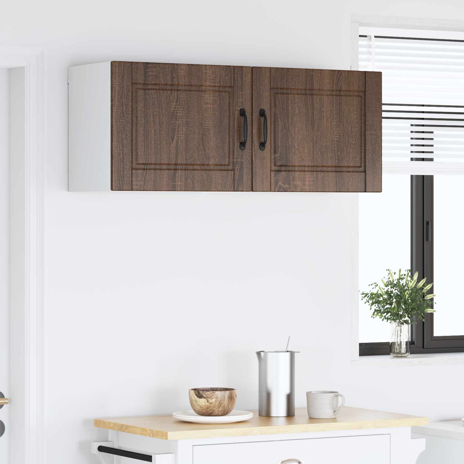 Armadietto a muro PORTO 2 pcs Rovere Marrone 50 x 31 x 40 cm | homemem39