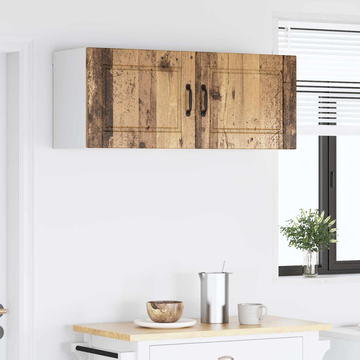 Armadietto a muro PORTO 2 pcs Legno vecchio 50 x 31 x 40 cm | homemem39
