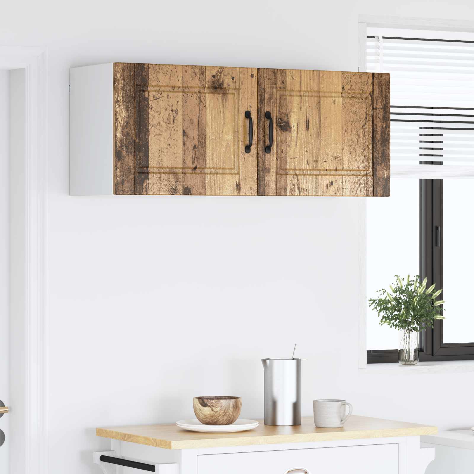 Armadietto a muro PORTO 2 pcs Legno vecchio 50 x 31 x 40 cm | homemem39