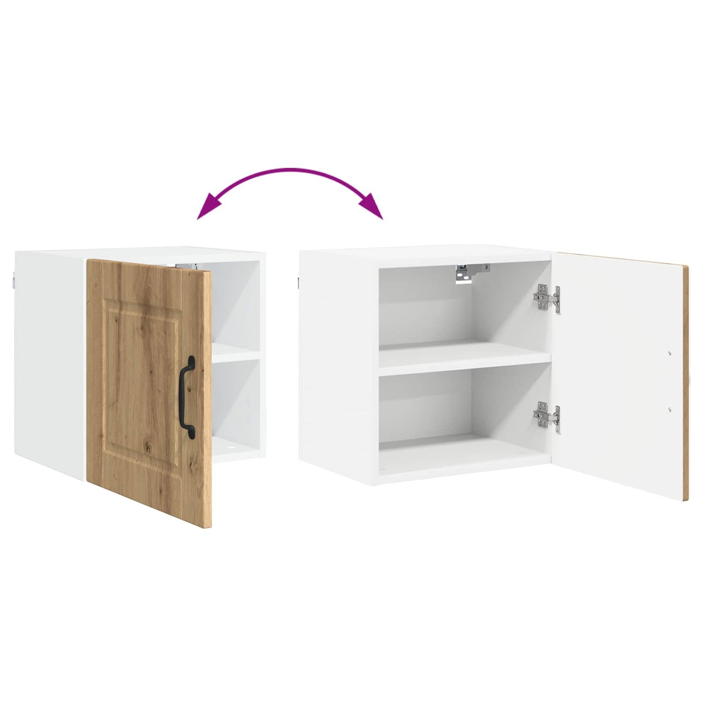 Armadietto a muro PORTO 2 pcs Rovere artigianale