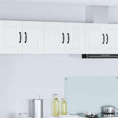 Armadietto a muro PORTO 2 pcs Bianco Legno ingegnerizzato