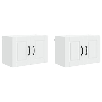 Armadietto a muro PORTO 2 pcs Bianco Legno ingegnerizzato