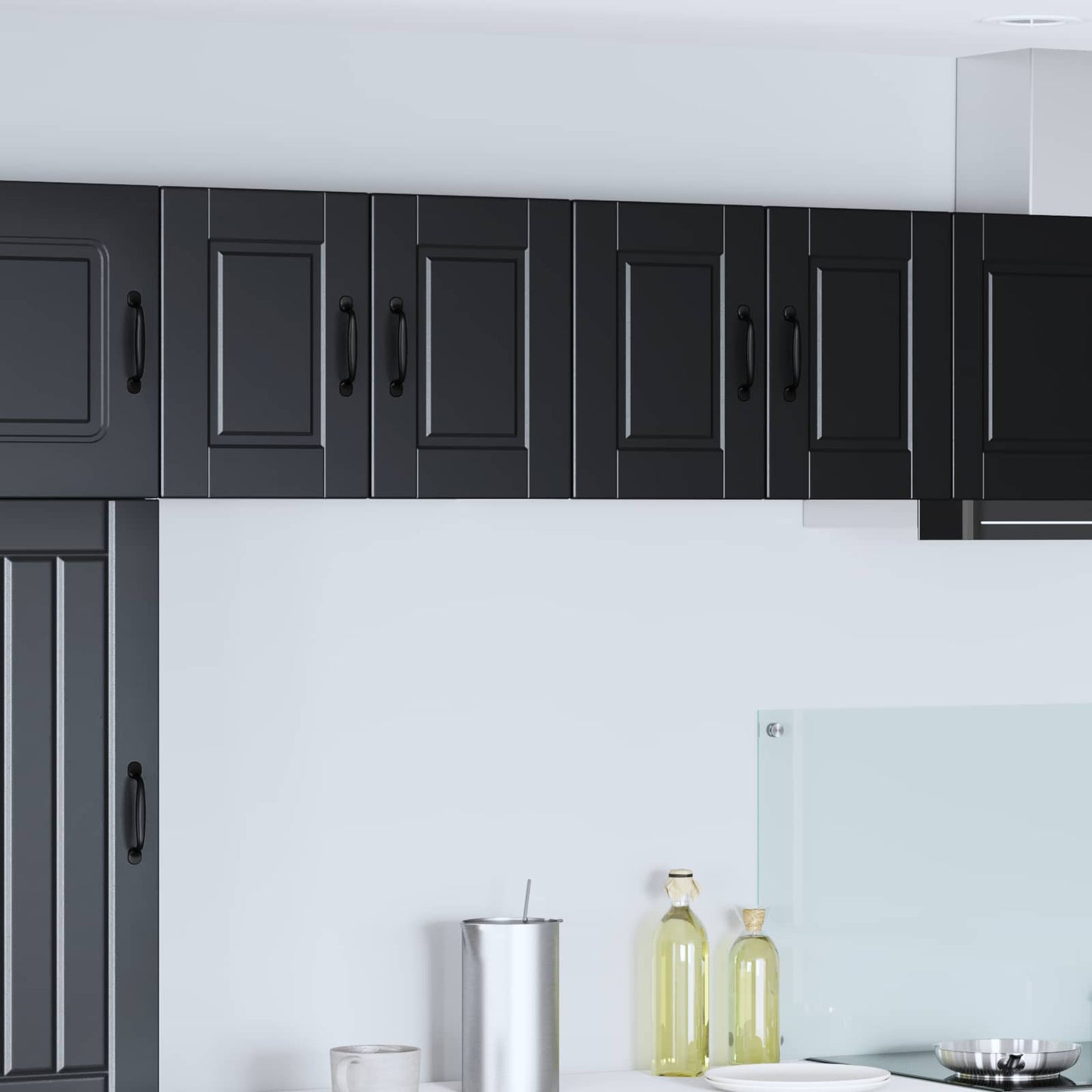 Armadietto a muro PORTO 2 pcs Nero 60 x 31 x 40 cm | homemem39
