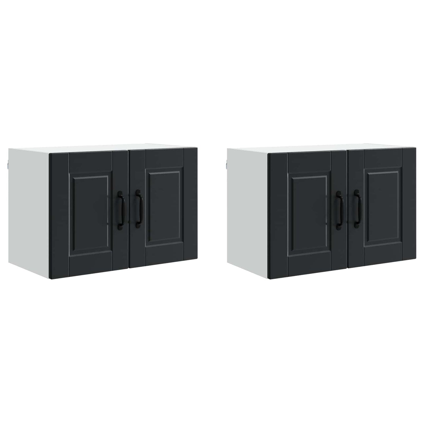 Armadietto a muro PORTO 2 pcs Nero 60 x 31 x 40 cm | homemem39