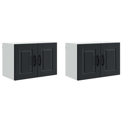 Armadietto a muro PORTO 2 pcs Nero 60 x 31 x 40 cm | homemem39