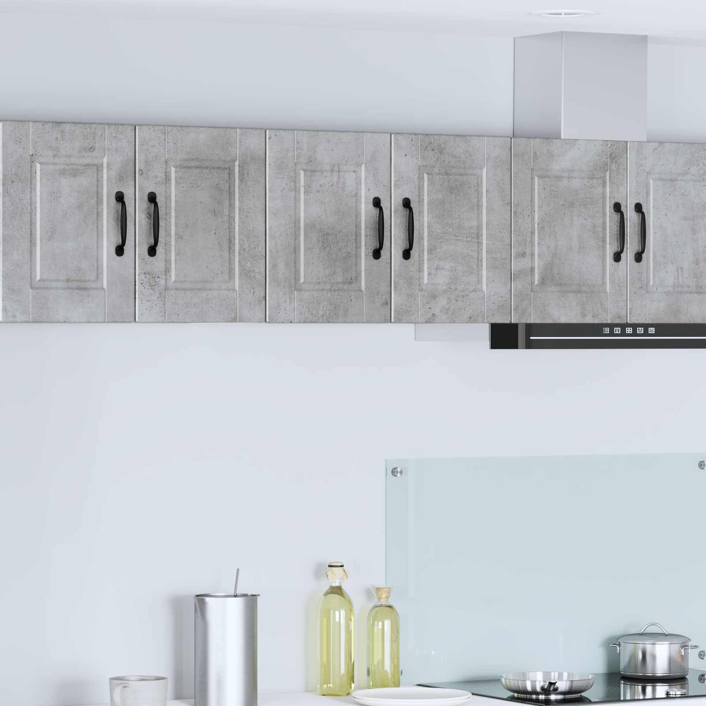Armadietto a muro PORTO 2 pcs Grigio cemento 60 x 31 x 40 cm