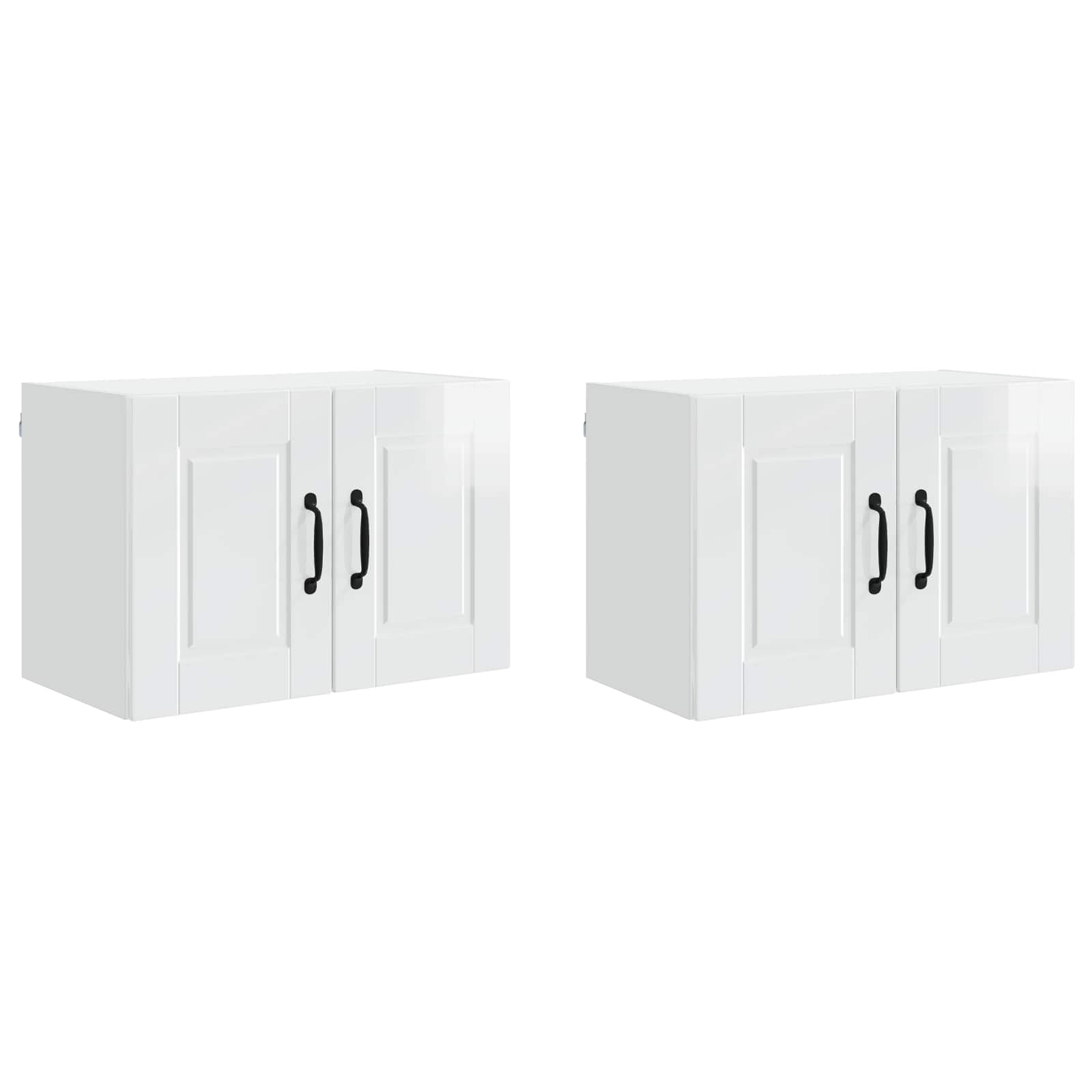 Armadietto a muro PORTO 2 pcs Bianco Lucido 60 x 31 x 40 cm | homemem39