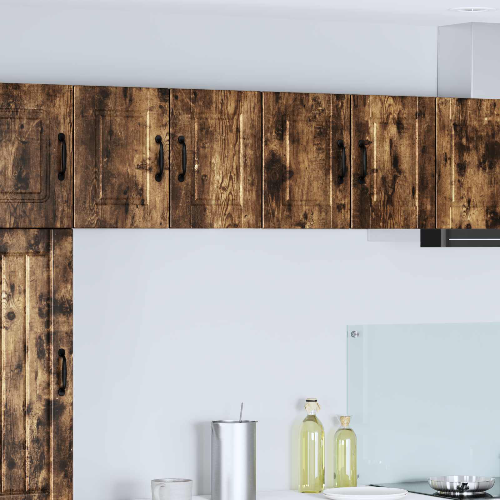 Armadietto a muro PORTO 2 pcs Rovere fumé 60 x 31 x 40 cm | homemem39