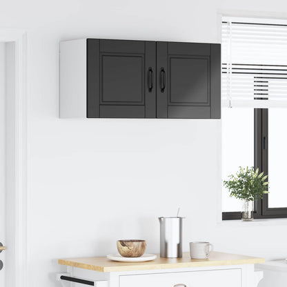 Armadietto a muro PORTO Nero 80 x 31 x 40 cm Legno multistrato