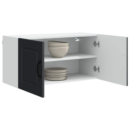 Armadietto a muro PORTO Nero 80 x 31 x 40 cm Legno multistrato