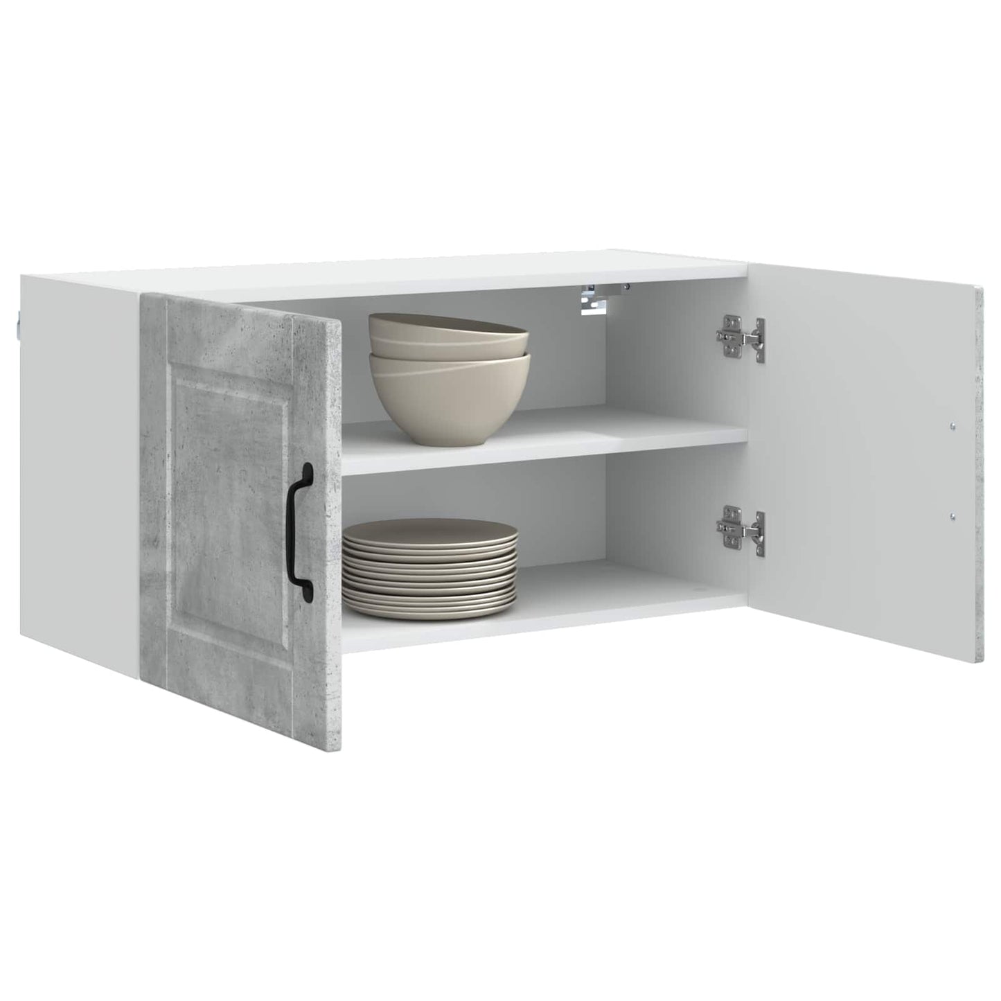 Mobile da cucina con lo scaffale Grigio cemento 80 x 31 x 40 cm | homemem39