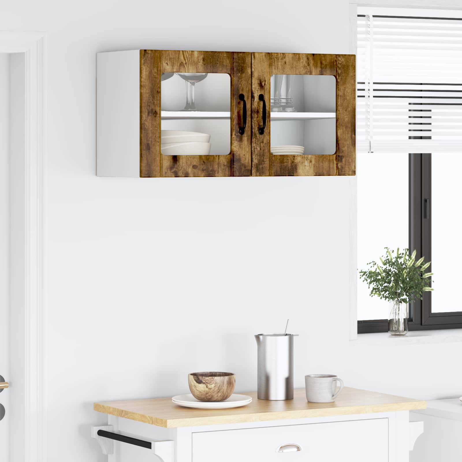 Pannello lavastoviglie con porta Rovere fumé 80 x 31 x 40 cm | homemem39