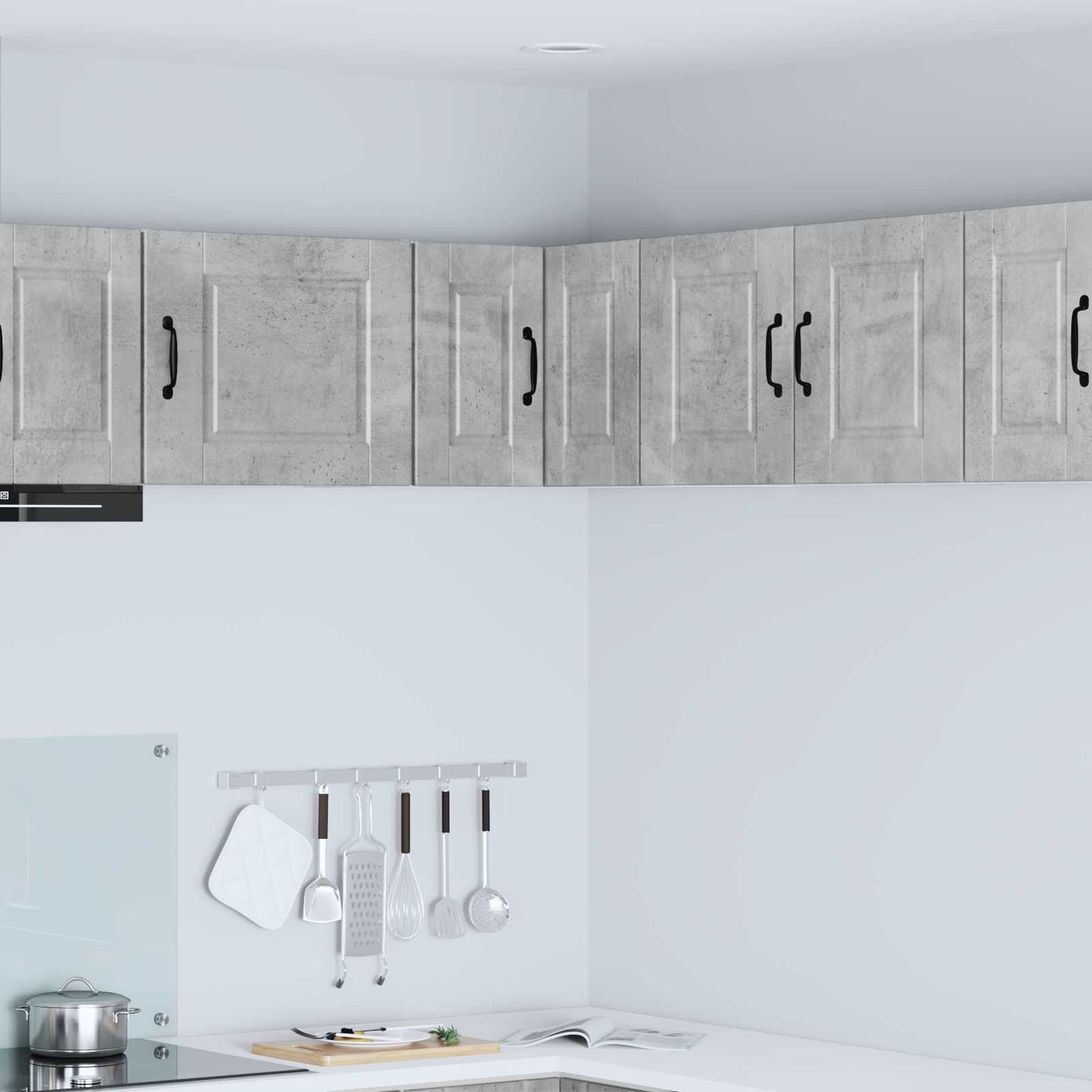 Mobile angolare per parete PORTO Grigio cemento 57 x 57 x 40 cm