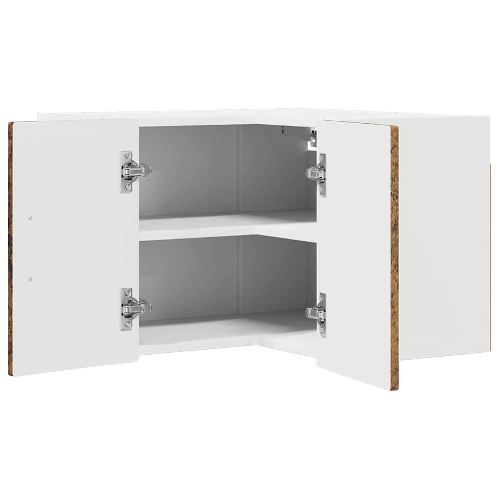 Mobile angolare per parete PORTO Legno vecchio 57 x 57 x 40 cm