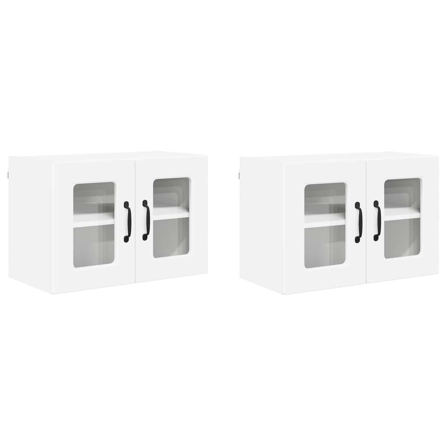 Mobile in vetro da parete PORTO 2 pcs Bianco