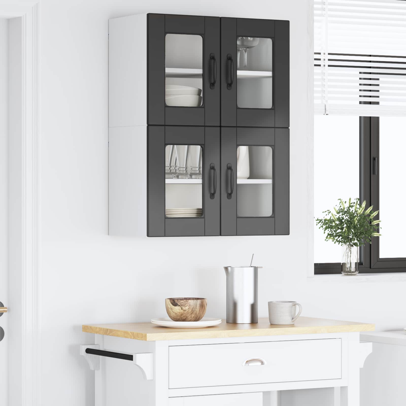 Pannello lavastoviglie con porta 2 pcs Nero 60 x 31 x 40 cm | homemem39