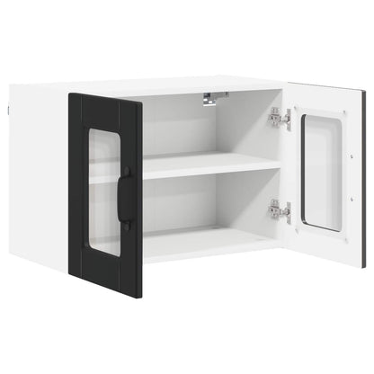 Mobile in vetro da parete PORTO 2 pcs Nero 60 x 31 x 40 cm