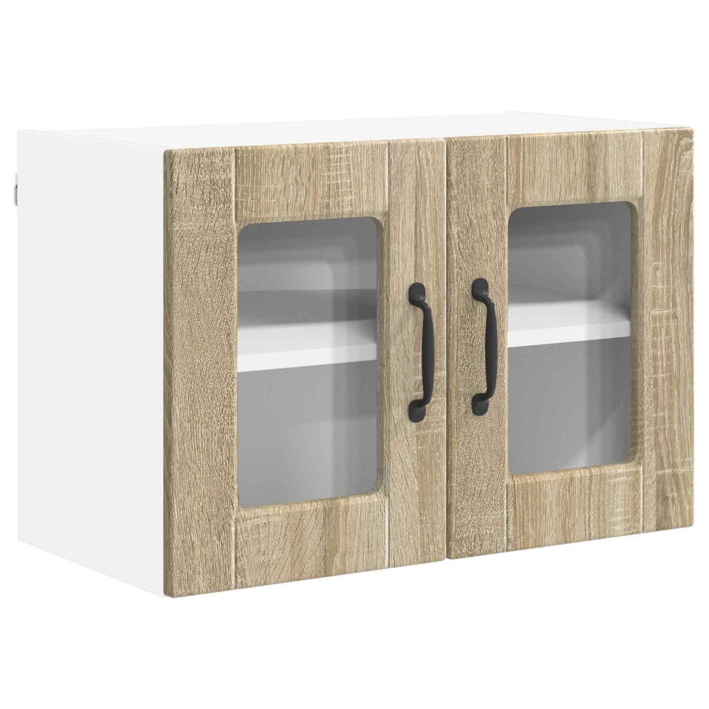 Mobile in vetro da parete PORTO 2 pcs Rovere Sonoma