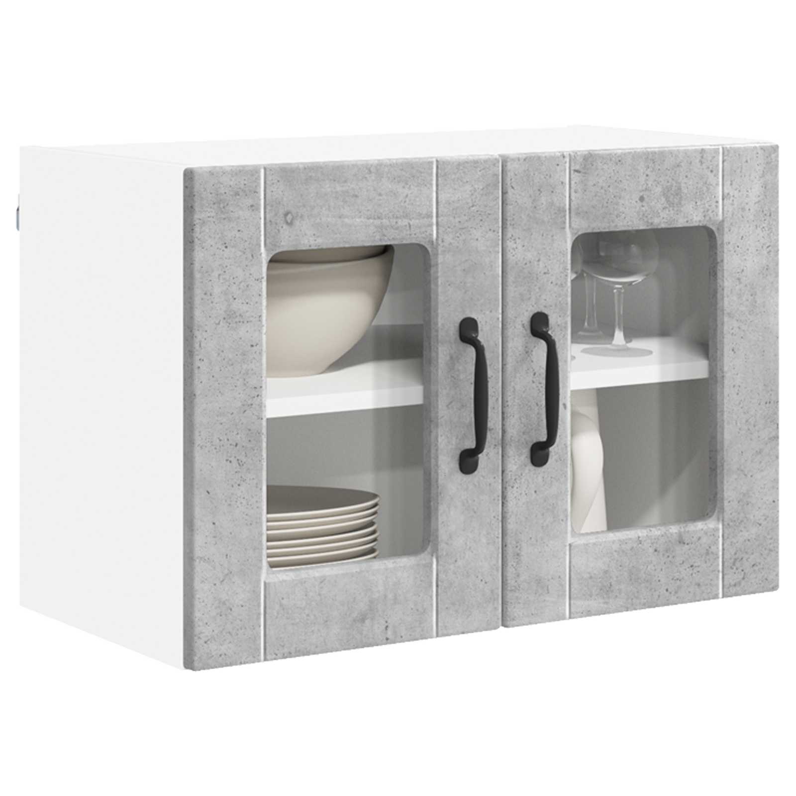 Mobile da cucina con lo scaffale Grigio cemento 60 x 31 x 40 cm | homemem39