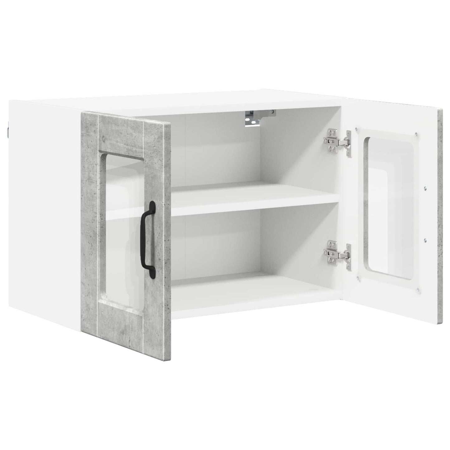 Mobile in vetro da parete PORTO 2 pcs Grigio cemento