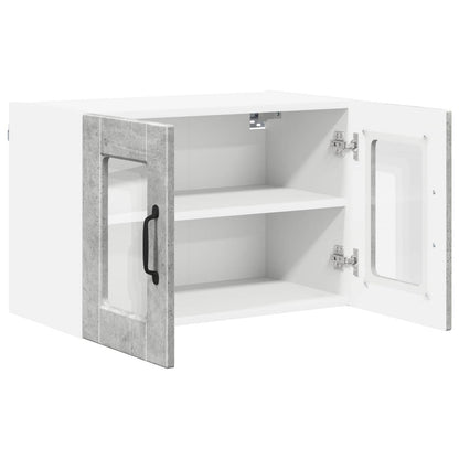 Mobile in vetro da parete PORTO 2 pcs Grigio cemento