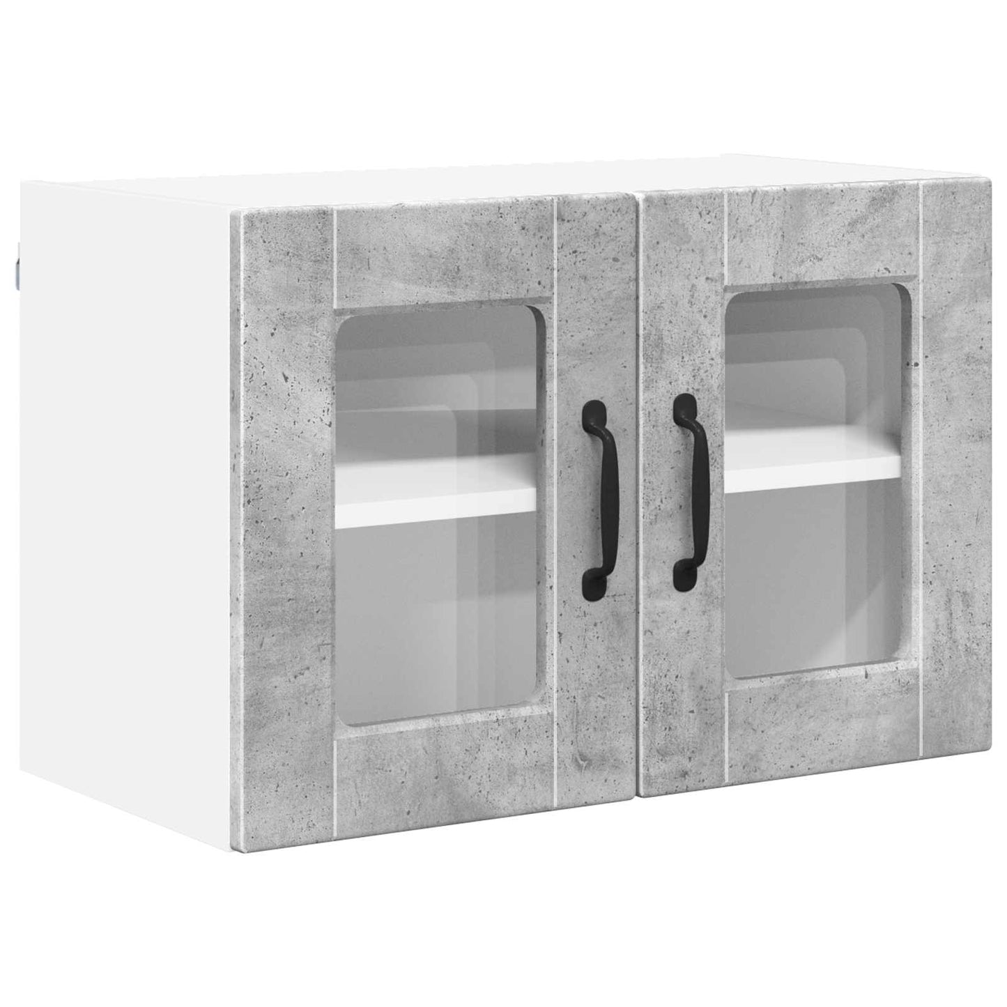 Mobile in vetro da parete PORTO 2 pcs Grigio cemento