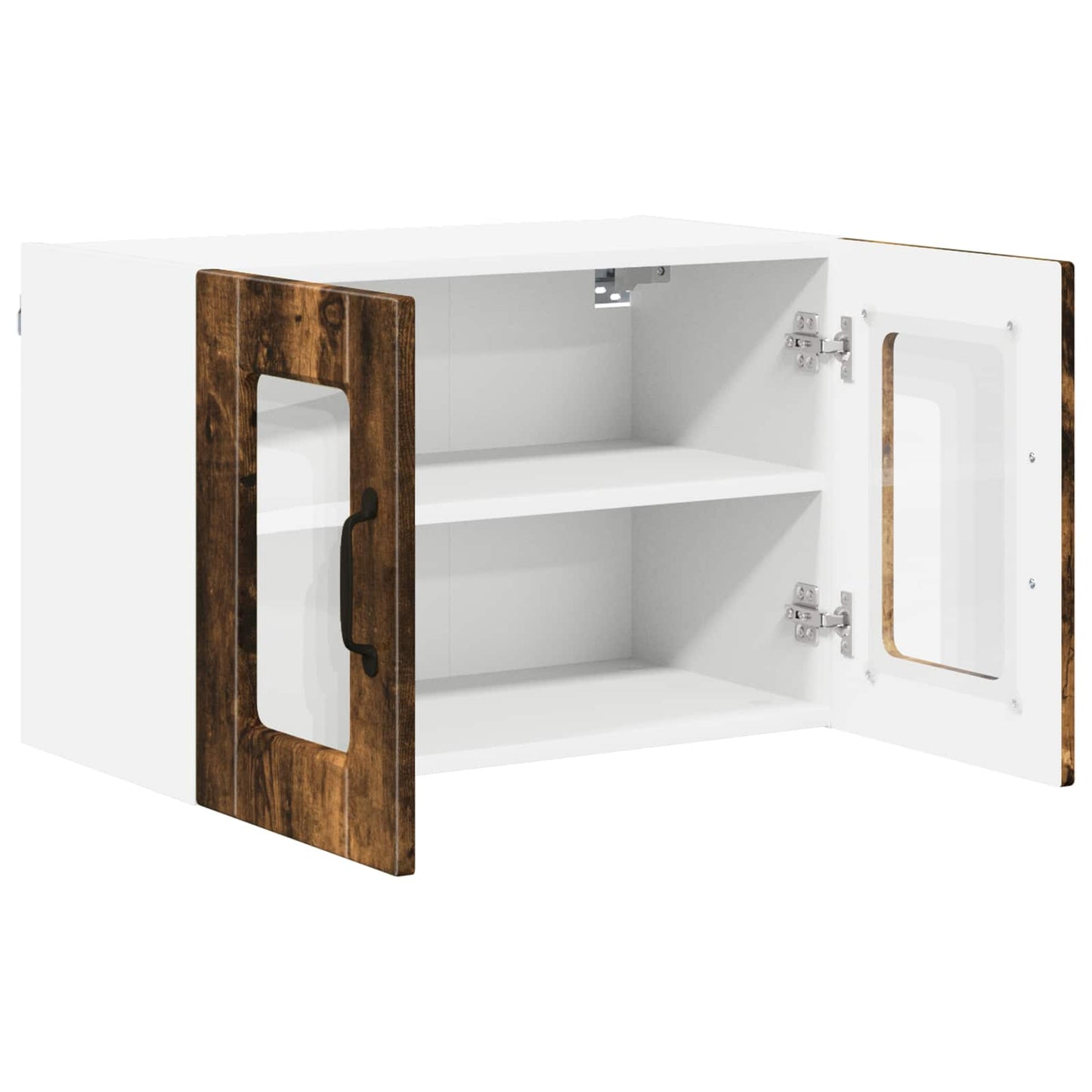 Mobile in vetro da parete PORTO 2 pcs Rovere fumé