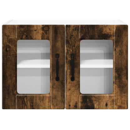 Mobile in vetro da parete PORTO 2 pcs Rovere fumé