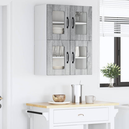 Pannello lavastoviglie 2 pcs Grigio Sonoma 60 x 31 x 40 cm | homemem39