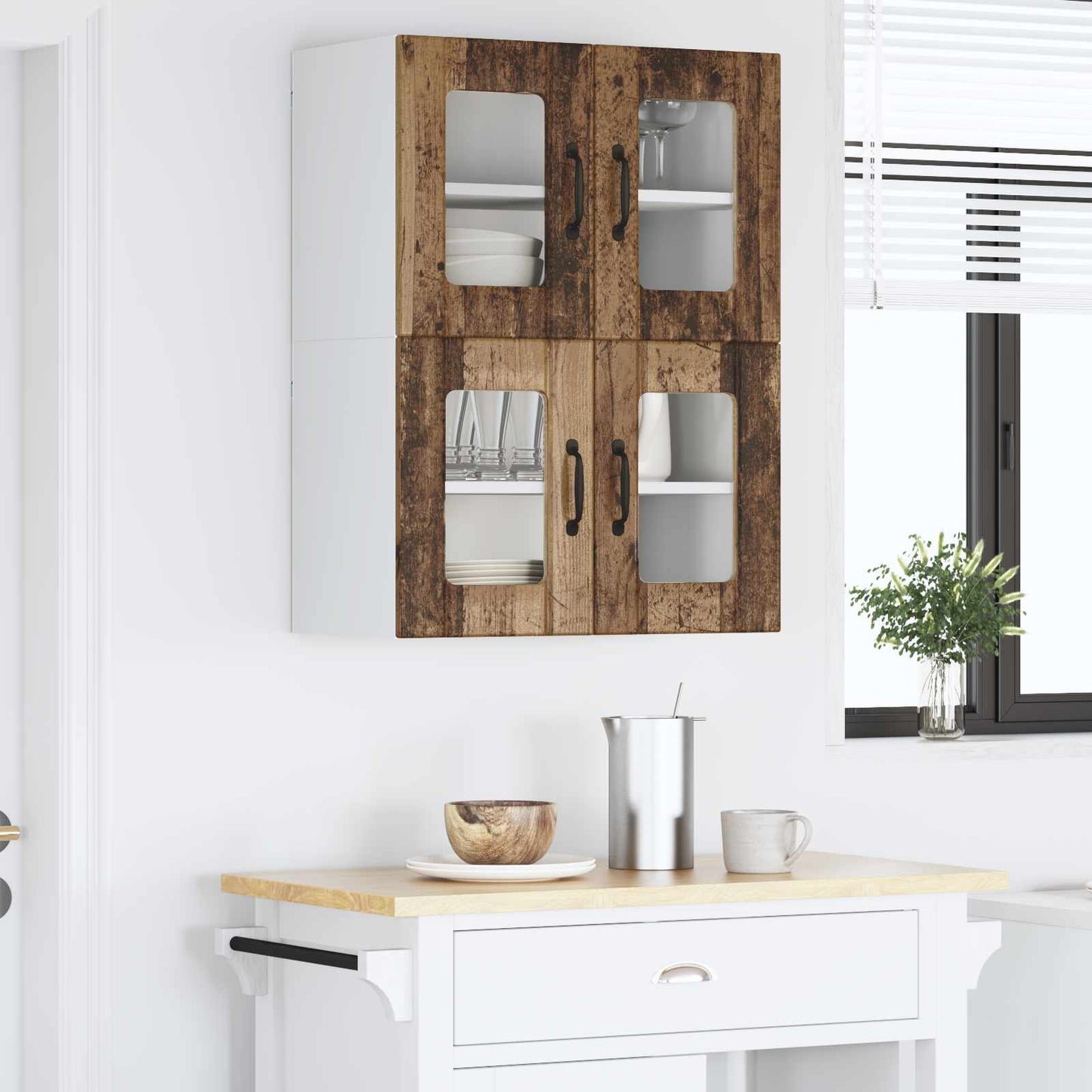 Pannello lavastoviglie 2 pcs Legno vecchio 60 x 31 x 40 cm | homemem39