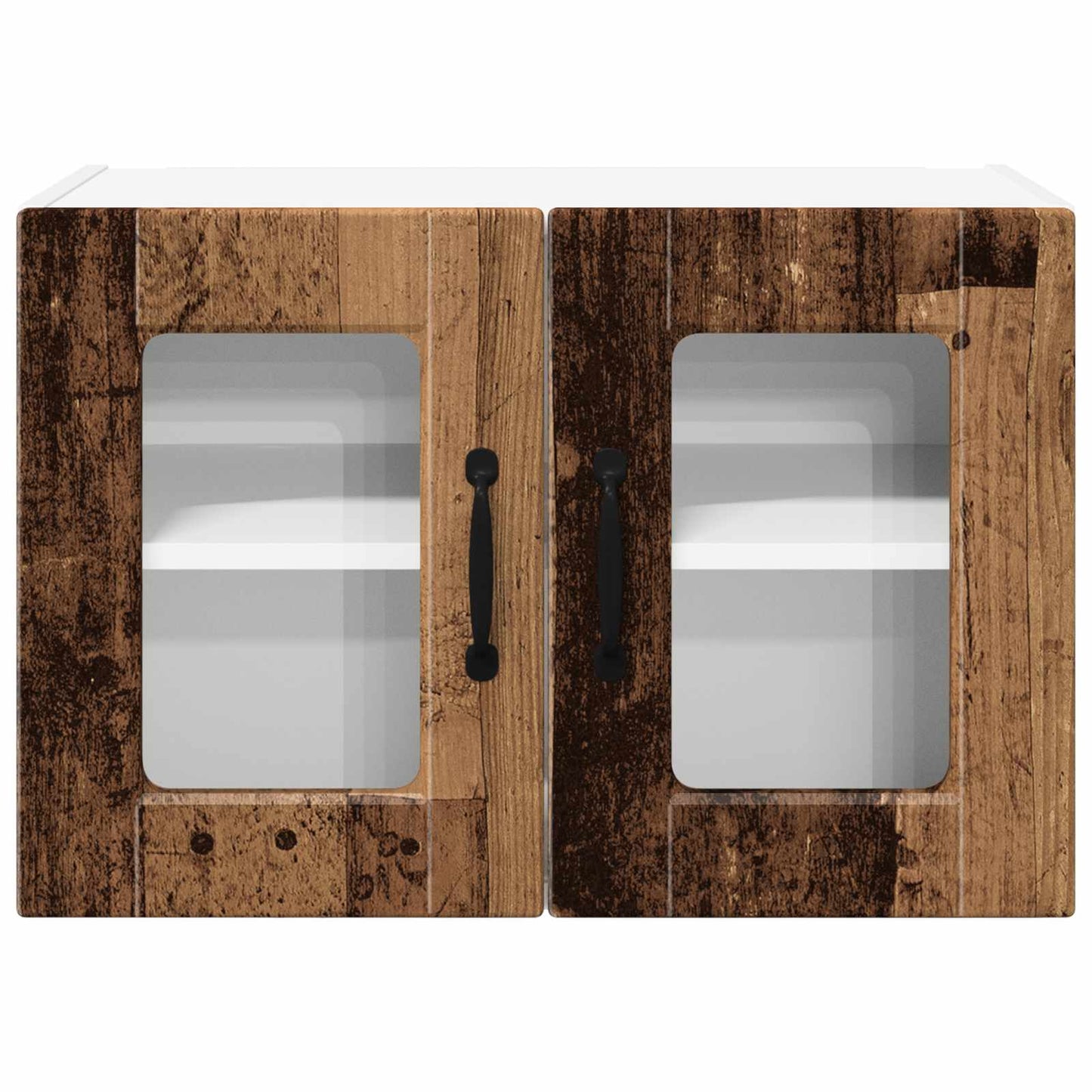Mobile in vetro da parete PORTO 2 pcs Legno vecchio