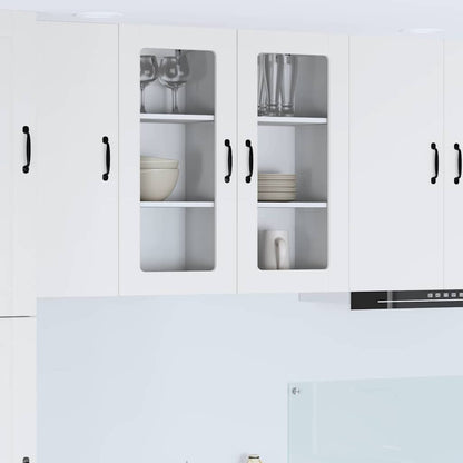 Mobile in vetro da parete PORTO 2 pcs Bianco 40 x 31 x 80 cm
