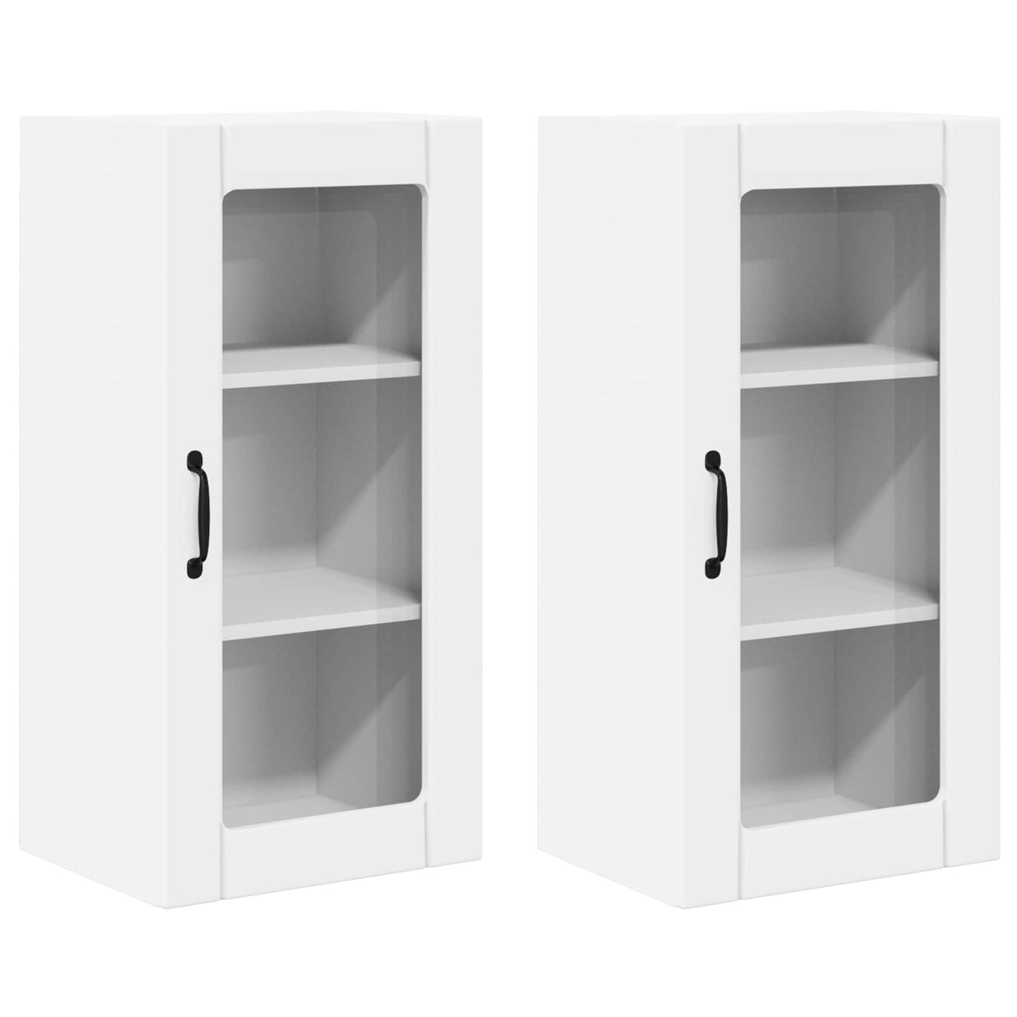 Mobile in vetro da parete PORTO 2 pcs Bianco