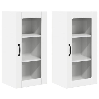 Mobile in vetro da parete PORTO 2 pcs Bianco