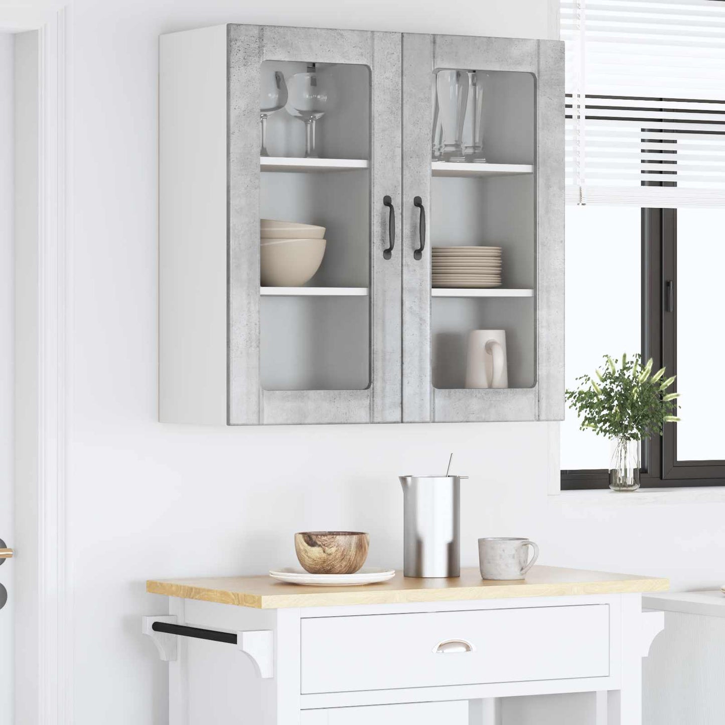 Pannello lavastoviglie 2 pcs Grigio cemento 40 x 31 x 80 cm | homemem39